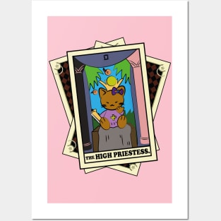 TAROT CARDS DECK | THE HIGH PRIESTESS. | FORTUNE CAT Posters and Art